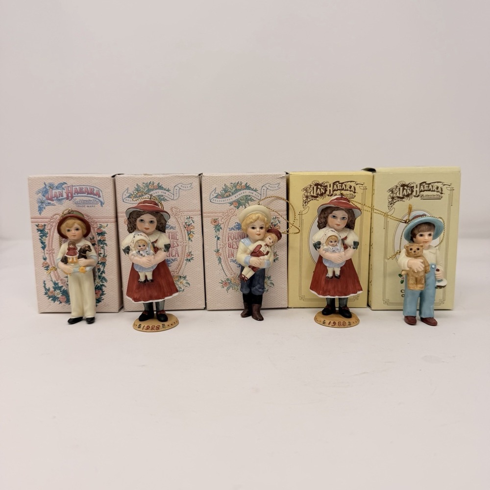 Jan Hagara Vintage‎ 
 Christmas Ornament Figurine Lot of 6 w/ Boxes - Picture 2 of 11